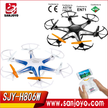 6-Axis Gyro 3D Rolls sans tête RC Quadcopter avec wifi FPV rc Hexacopter 6 Blade Drone 4CH RC Quadcopter avec caméra SJY-H806W